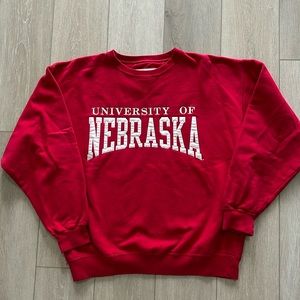 Vintage Nebraska Cornhuskers College Crewneck Sweatshirt